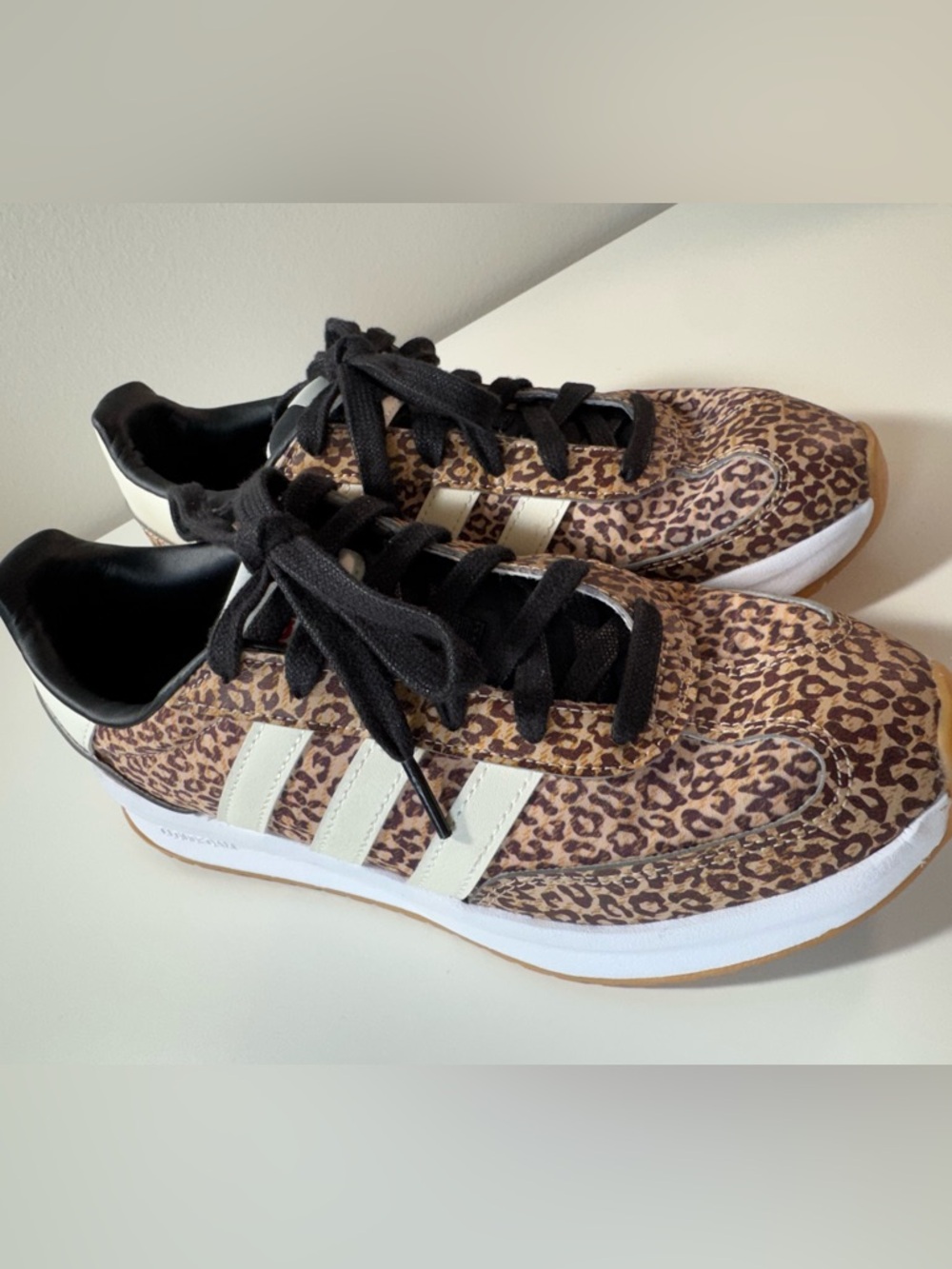 ADIDAS RUN 70s 2.0 Leopard Print Womens Sneaker Shoe Sz 7 Brown Tan White cloud